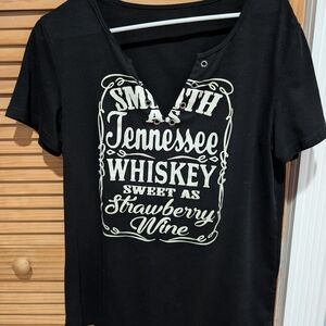 Black Graphic Tee with Bold Print